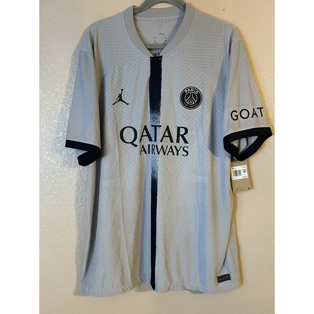 Men's 2XL NWT PSG Lionel Messi #30 Jordan Authentic Away Jersey Gray